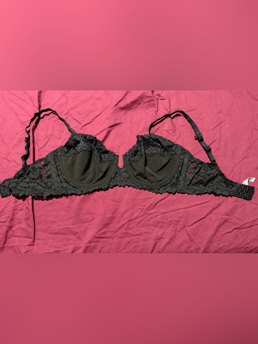 Free People Black Lace Underwire Bra
